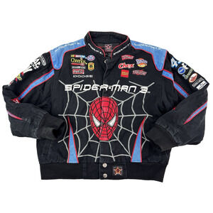 JH Design Richard Petty Racing #43 Spiderman 3 Nascar Jacket Boys Large 9-10
